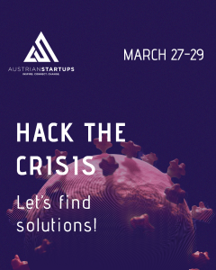 Hack the Crisis Online Hackathon Plakat Austrian Startups